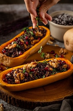 Ready-to-eat Jasberry Rice Coconut Stuffed Butternut Squash
